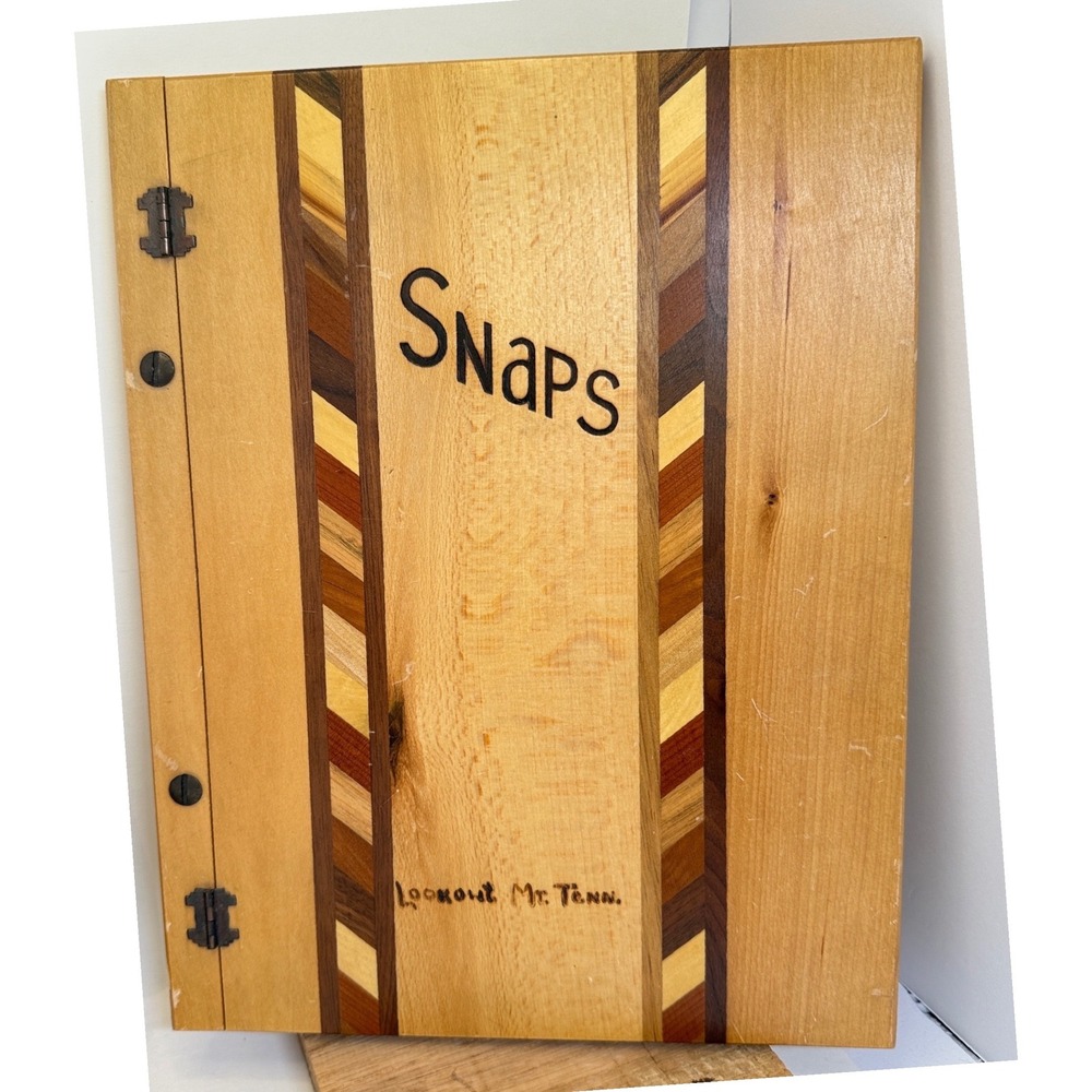 Handmade Photo Album Inlay Wood Folk Art Tennessee Souvenir Gift Snps Marked